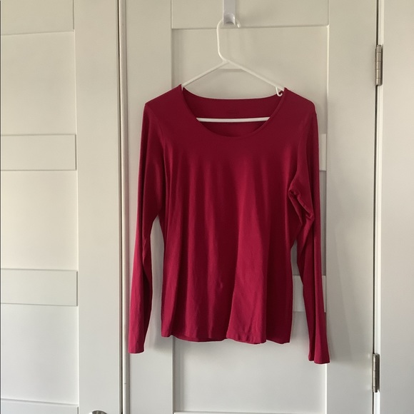 Talbots raspberry long sleeve shirt - Picture 2 of 3